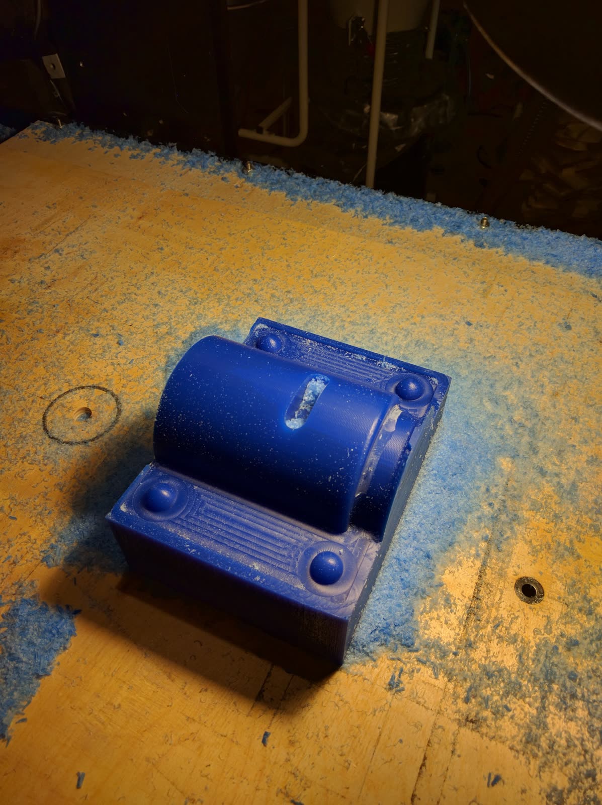 Wax mold — cavity, machining wax, alignment dowels for register
