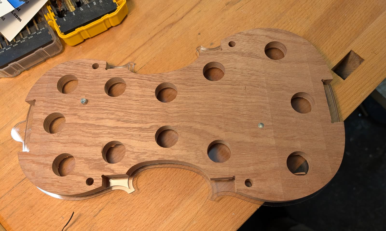 Mold — locating holes, hardwood and acrylic
