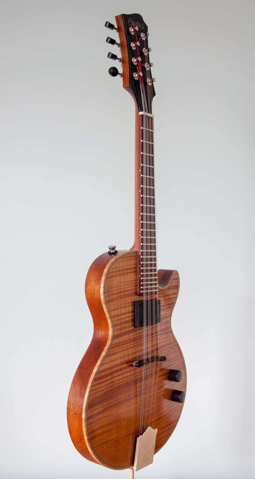 Electric mandolin — top, flamed maple, natural finish, side profile